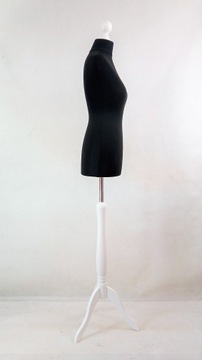 Manekin krawiecki 34 xs Czarny Stojak biały