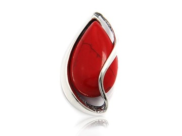 СЕРЕБРЯНЫЕ ЗАЖИМЫ С КОРАЛЛОМ K438