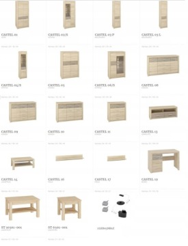 КРАСИВАЯ ВИТРИНА CASTEL 02/S Дуб Сонома светлый + Трюфель