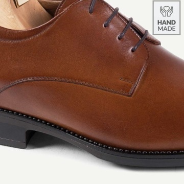 ТУФЛИ BRILU МУЖСКИЕ, КОЖАНЫЕ, КОРИЧНЕВЫЕ 43