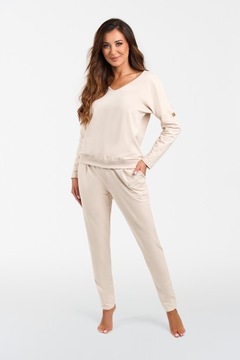 Komplet dresowy Italian Fashion Karina r. XL Beżowy