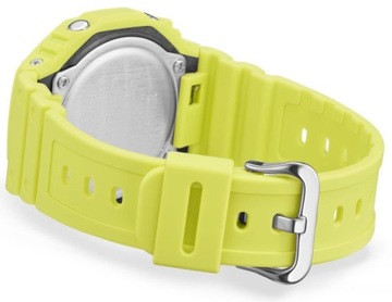 Sportowy zegarek męski na pasku Casio G-Shock GA-2100 Żółty + GRAWER