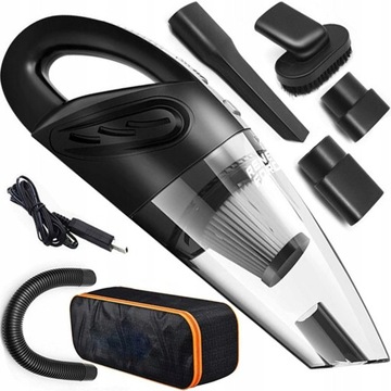 Беспроводной ручной автомобильный пылесос Hepa МОЩНЫЙ 120 Вт + насадки + сумка