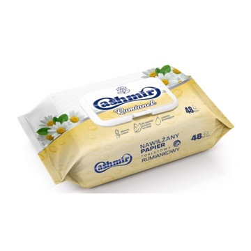 БУМАГА ТУАЛЕТНАЯ КАШМИР УВЛАЖНЕННАЯ РОМАШКА 48 ШТ.