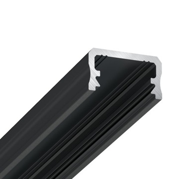Profil aluminiowy listwa LED STUDIO PN-04 nawierzchniowy 16x6 czarny 202cm