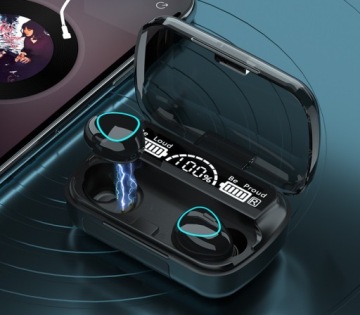 БЕСПРОВОДНЫЕ НАУШНИКИ BLUETOOTH С МИКРОФОНОМ, МОДЕЛЬ POWERBANK 2023 ГОДА