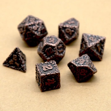 OPIEKUN GAJU ZESTAW 7 METALOWYCH KOŚCI RPG