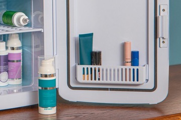 LODÓWKA KOSMETYCZNA 10L 12V Z FUNKCJĄ GRZANIA DO 50-65°C BIAŁA