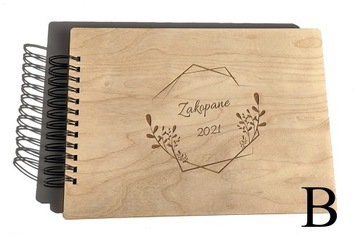 Свадебный альбом MDK с гравировкой на дереве А4, 30 листов, подарок