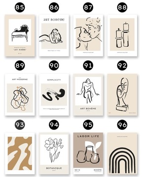 МИНИМАЛИСТИЧЕСКИЕ ПОСТЕРЫ СОВРЕМЕННЫЕ МНОГИЕ ДИЗАЙНЫ НАСТЕННЫЕ ПОСТЕРЫ a3 3 шт.