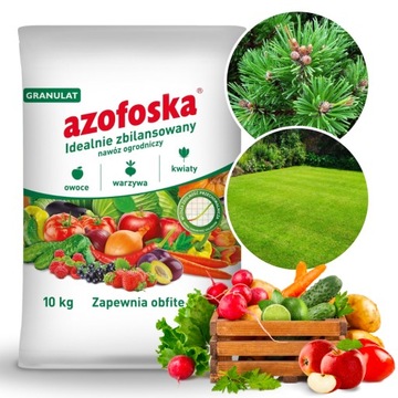 WIOSENNY LETNI NAWÓZ UNIWERSALNY GRANULAT OGRÓD 10kg AZOFOSKA NPK 13-6-17