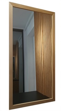 Lustro BOHO w surowej drewnianej ramie 4cm 70x50