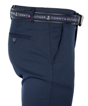 БРЮКИ ИЗ ТКАНИ ЧИНОС, ПРЯМЫЕ ТЕМНО-СИНИЕ БРЮКИ, H33, 88см