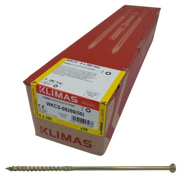 Wkręty ciesielskie łeb stożkowy TORX 8x280 50szt
