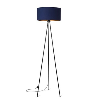 LAMPA STOJĄCA PODŁOGOWA TRÓJNÓG METALOWY ABAŻUR