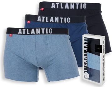 ATLANTIC Szorty 3MH-011 bawełna 3 pak gr/nie/nie M