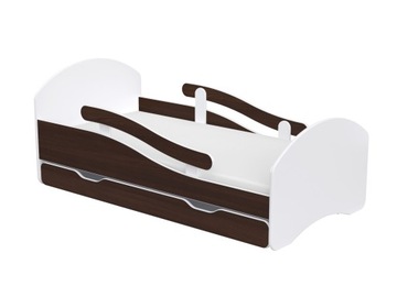 Łóżko dziecięce LEO 180x80 biało-wenge