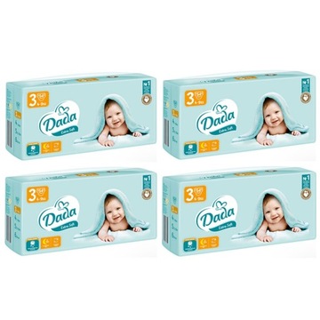 Pieluszki Dada 3 Extra Soft Pampersy 4-9kg 4x54szt