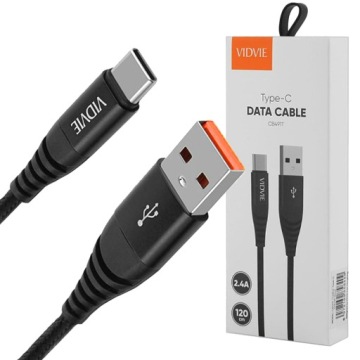 УСИЛЕННЫЙ КАБЕЛЬ ДЛЯ БЫСТРОЙ ЗАРЯДКИ TYPE-C QC, 1,2 М, ПЕТЛЕНЫЙ НЕЙЛОН
