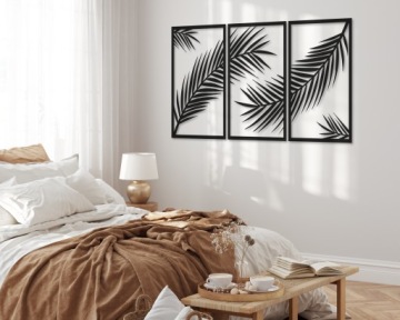 PALM LEAVES MIRACLE LEAF DECORATION 105 cm TRYPTYK LIVING ROOM IMAGES
