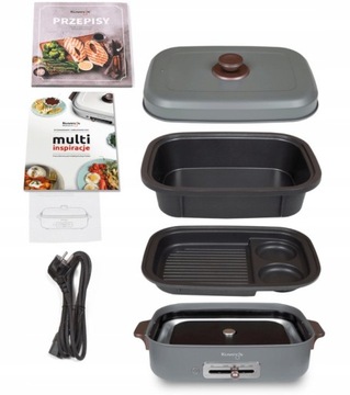 MULTIGRILL KUVINGS ELEKTRYCZNY STOŁOWY CERAMIC PLUS GRAFITOWY