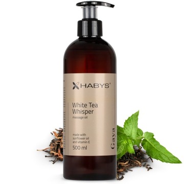 OLEJEK DO MASAŻU GAYA WHITE TEA WHISPER 500 ML NATURALNY NAWILŻA ODMŁADZA