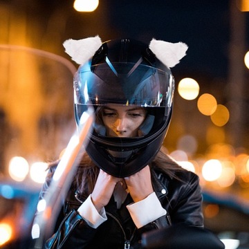 1 PARA KASKÓW KOCIE USZY PIĘKNE DEKORACJE NA KASK
