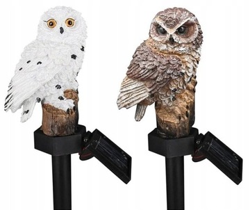 LAMPA SOLARNA OGRODOWA SOWA LED WODOODPORNA DUŻA
