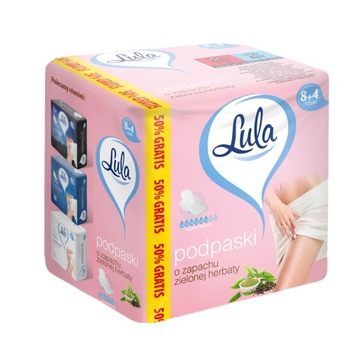 LULA PODPASKI HIGIENICZNE ZIELONA HERBATA 8+4 FREE