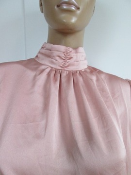 Długa suknia sukienka pudrowy róż vintage wesele komunia M L 38 40 NOWA