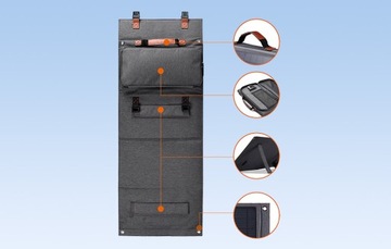 СКЛАДНОЕ СОЛНЕЧНОЕ ЗАРЯДНОЕ УСТРОЙСТВО CHOETECH SC006 40 Вт 1XUSB QC 1XUSB-C PD