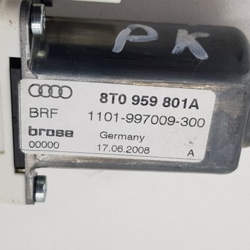 8T0959801A AUDI MOTOREK OKNO PŘEDNÍCH LEVÝCH DVEŘE