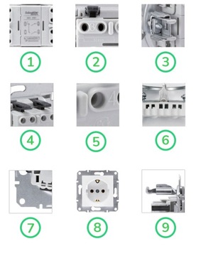 Schneider Electric Asfora Розетка 2x2P+PE в белой рамке