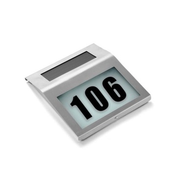 СОЛНЕЧНАЯ ЛАМПА НОМЕР ДОМА, ПОДСВЕТКА МЕТАЛЛИЧЕСКАЯ СВЕТОДИОДНАЯ