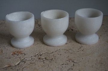 MARMUROWE KIELISZKI do JAJEK MARMUR DENMARK 3szt. danish design