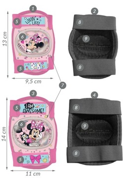 4x ЗАЩИТНЫЕ ПЕРЧАТКИ ДЛЯ ВЕЛОСИПЕДНОГО ШЛЕМА DISNEY MIN