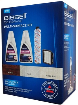 2x Płyn Wałek Szczotka Filtr do Odkurzacza Bissell CrossWave 17132 2225N