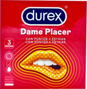 DUREX PLEASUREMAX Dame Placer Prążki 3 szt