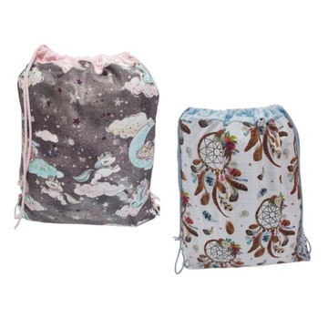 Мешок для постельного белья в детский сад 50х60, Минки туннель, Выкройки именной бирок