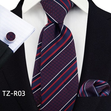 KRAWAT POSZETKA SPINKI DO MANKIETÓW VINTAGE CASUAL BRYTYJSKI STYL