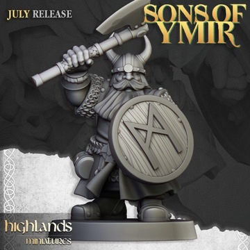 Гном-воин x10 шт. CMD - Highlands Miniatures