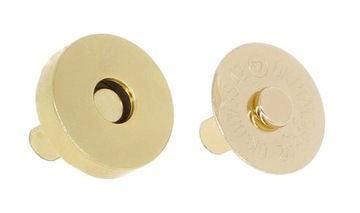 Zapięcie magnetyczne magnes do torebki 18mm złoto