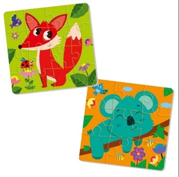 ПЕННЫЙ ПАЗЛ 2В1 КОАЛА ЛИСА ДЛЯ САМЫХ МАЛЕНЬКИХ РОТЕРОВ KAFER PUZZLE