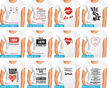 koszulka z nadrukiem dla kobiety, dziewczyny, żony, koleżanki - XL