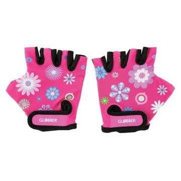 Rękawiczki dziecięce Globber XS 2+ Flowers Pink