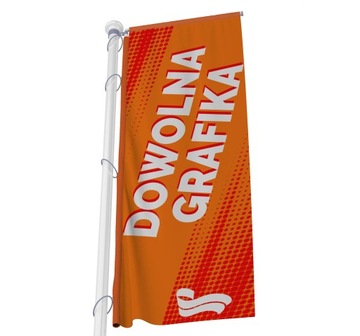 Mocna Flaga reklamowa firmowa 450x150cm + PROJEKT