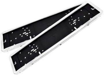 2x СТАЛЬНАЯ РАМКА ДЛЯ НОМЕРНОГО ЗНАКА, НЕРЖАВЕЮЩАЯ СТАЛЬ, КОМПЛЕКТ ШАЙБ