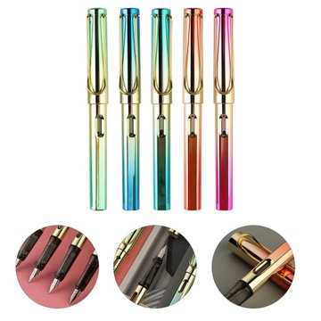 5 Pcs Pen Durable Stationery Students Practice Colorful Pens with Ink Sac