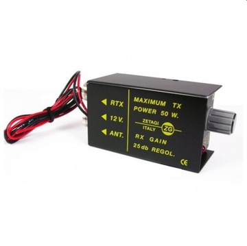 Zetagi P27M przedwzmacniacz +25dB do CB radia (preamplifier + RF Gain)