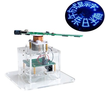 Płaski obrotowy wyświetlacz DOT LED +progr DIY KIT